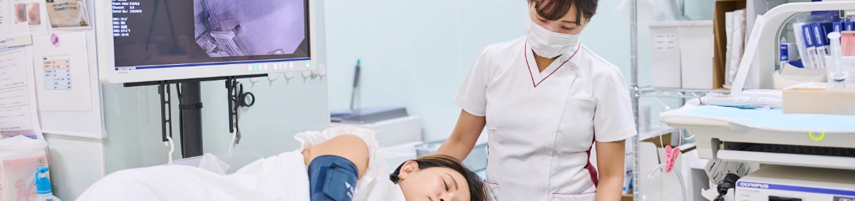 内視鏡（胃カメラ）による検査のイメージ