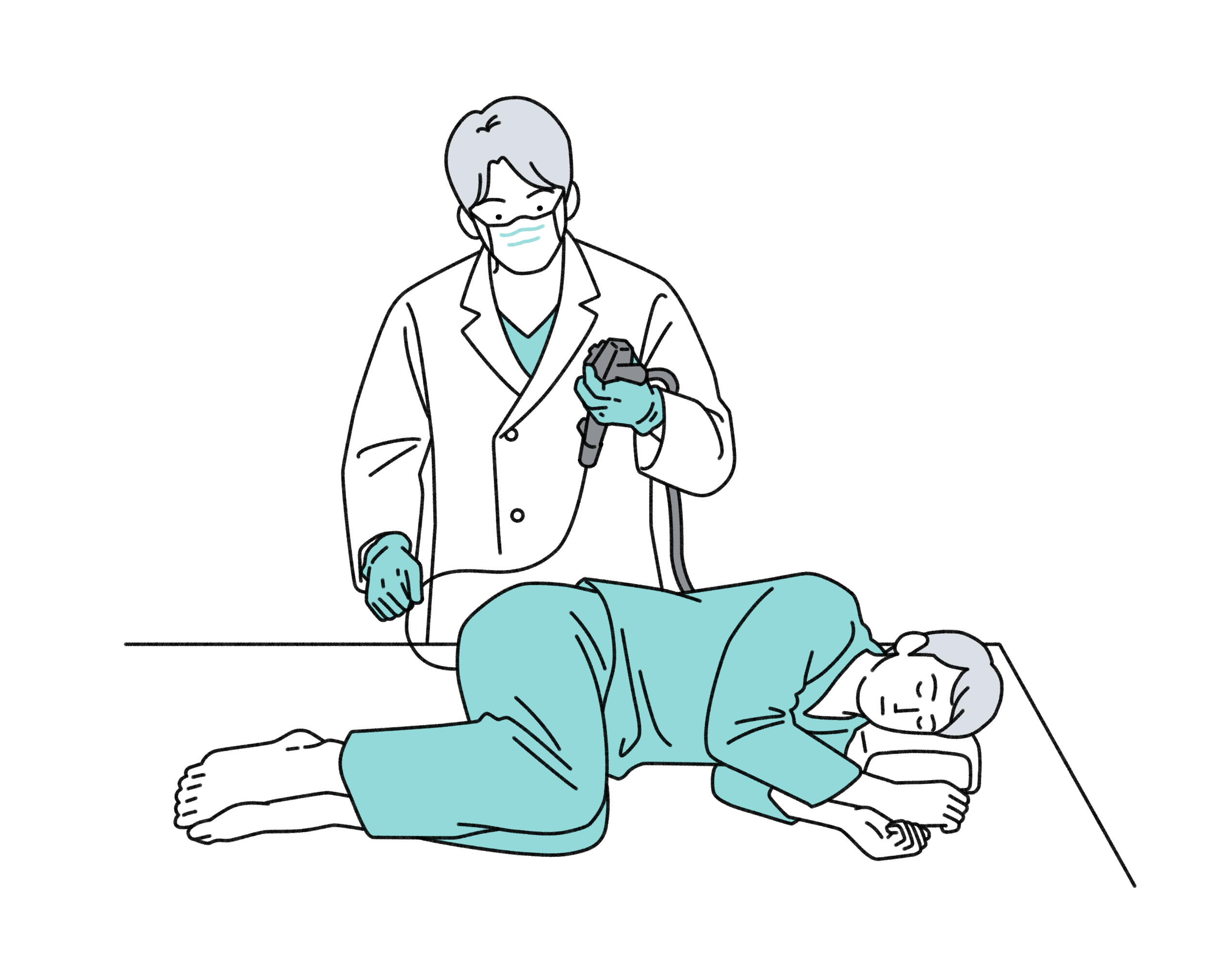 大腸内視鏡検査のイラスト
